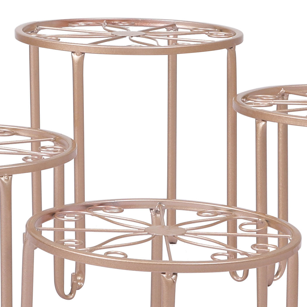 4 x Levede Metal Plant Stand Outdoor Rose Gold-1942353738572369925
