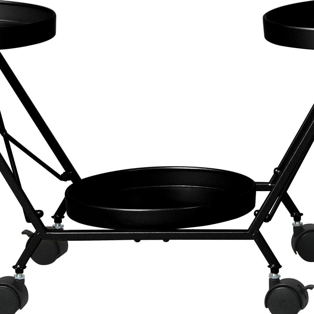 Levede Plant Stand Garden Outdoor Indoor Black-1942353751528574981