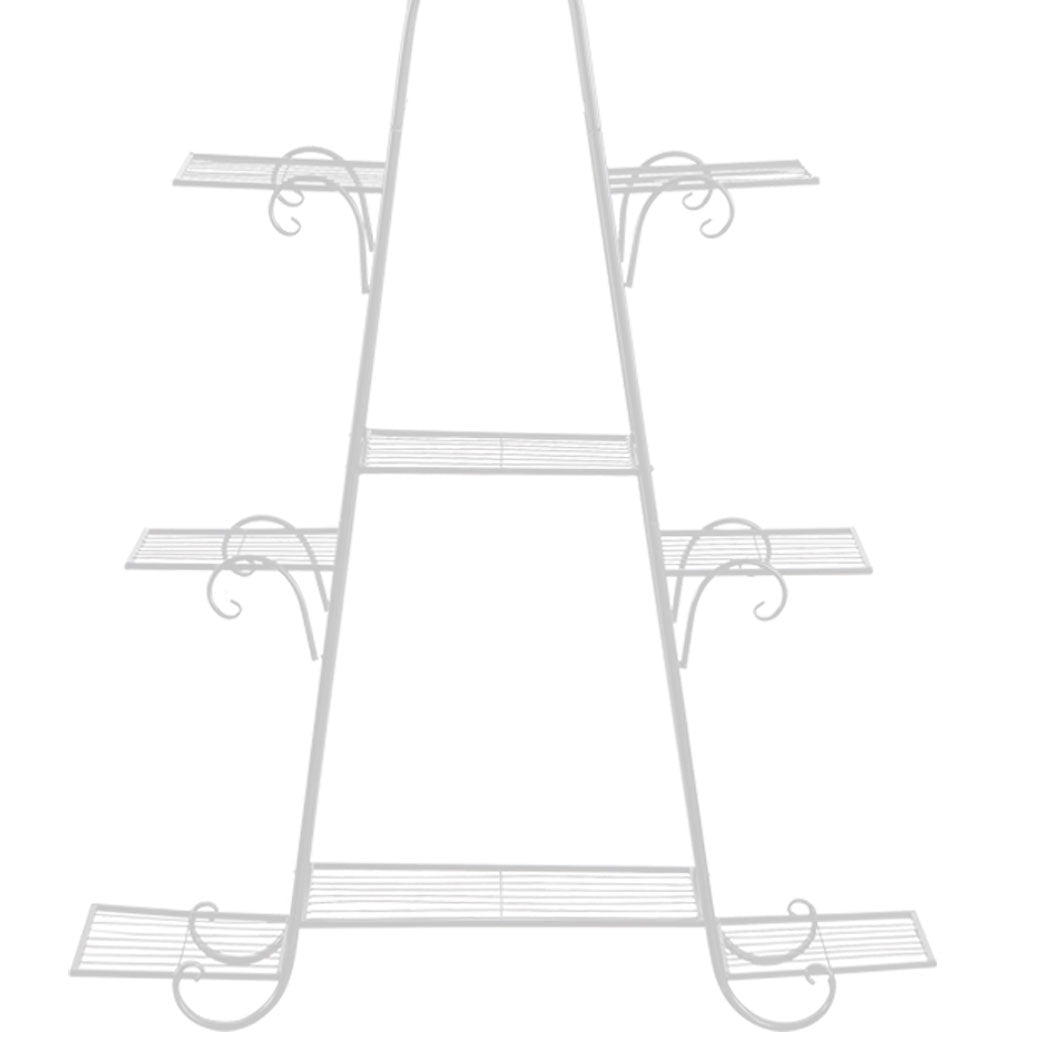 Levede Plant Stand Outdoor Indoor Metal White-1942353740073930757
