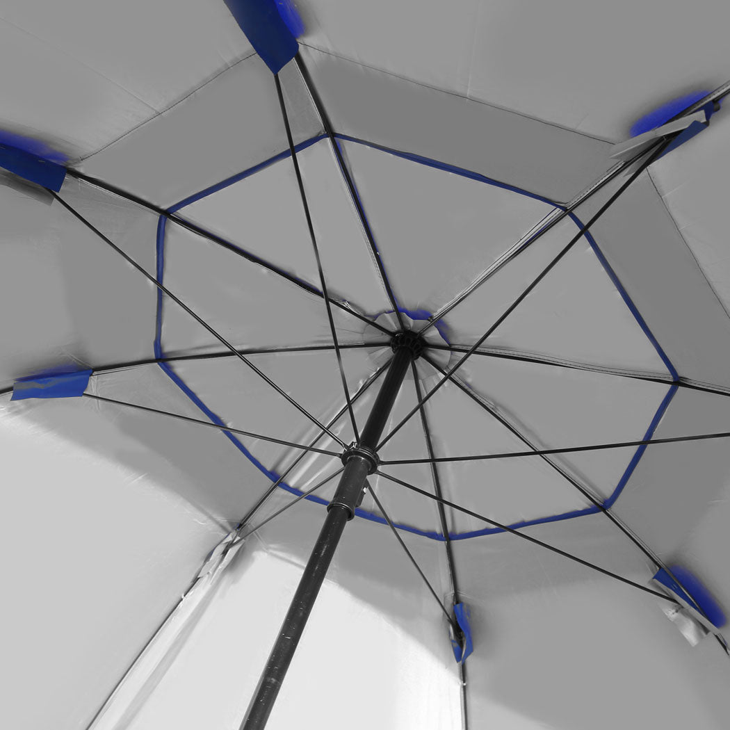 Mountview Beach Umbrella Outdoor Umbrellas Blue 2.13M-1942352879344029700