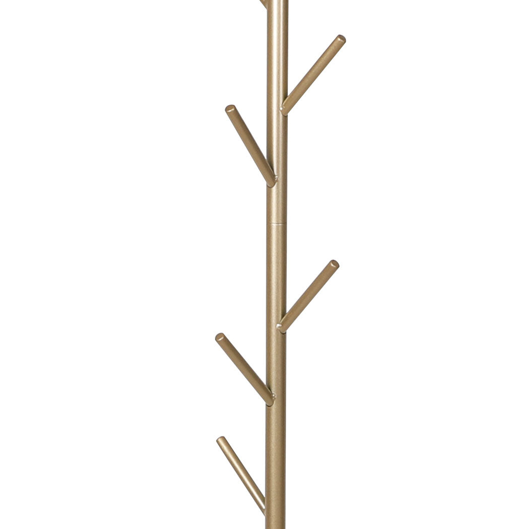 Levede Coat Rack Hat Clothes Stand Hanger Gold-1942353103588298757