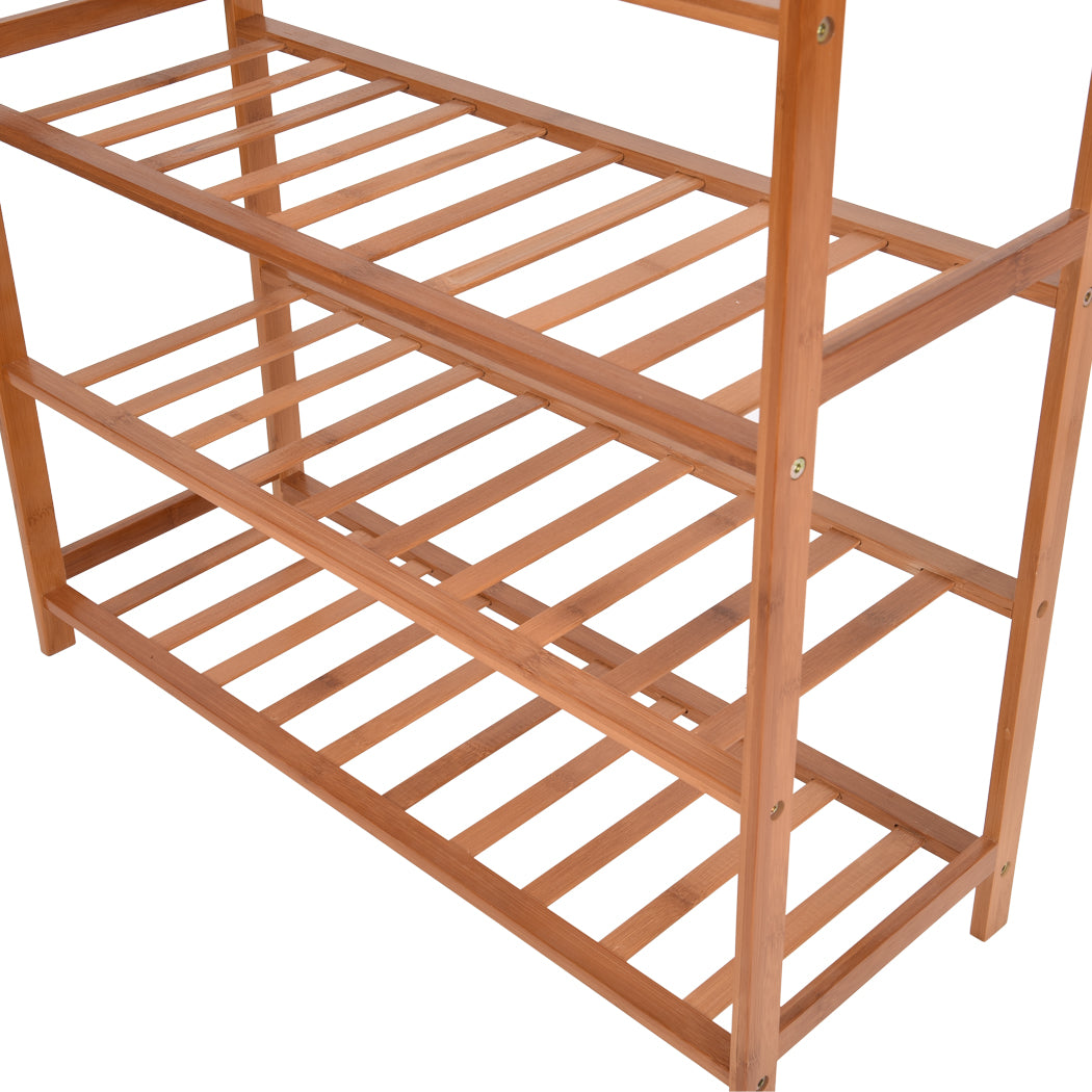 Levede 2x Bamboo Shoe Rack Shoes Organizer-1942353135053967365