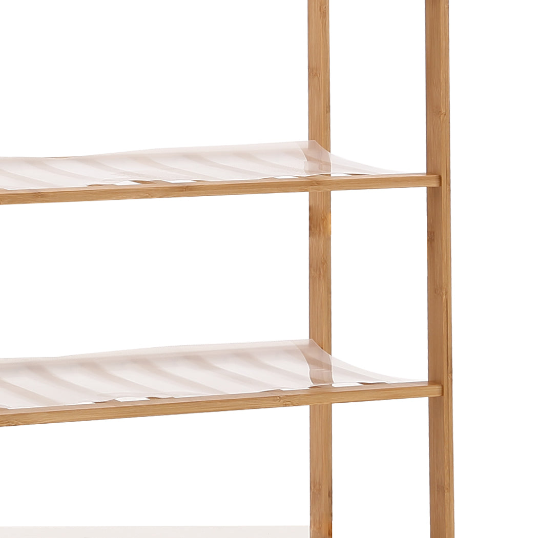 2x Levede 3 Tier Bamboo Shoe Rack Shoes-1942353133502074885