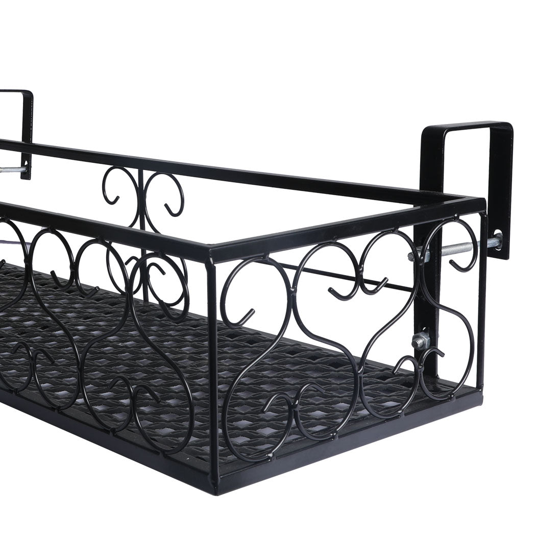 Levede Plant Stand Outdoor Indoor Home Black Rectangle-1942353743106412549