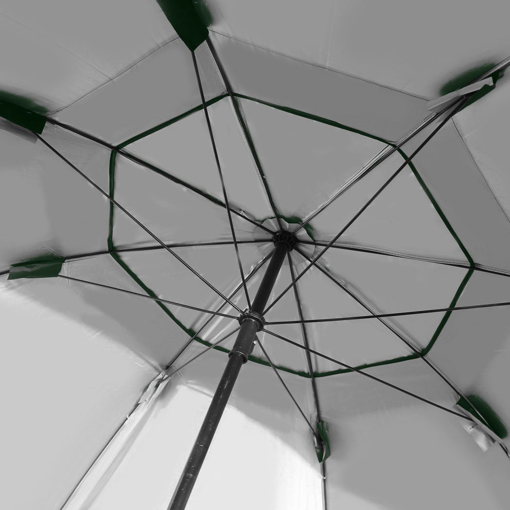 Mountview Beach Umbrella Outdoor Umbrellas Green 2.13M-1942352880036089861