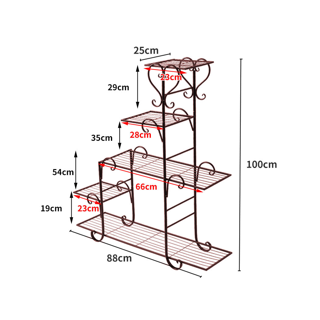 Levede Plant Stand Outdoor Indoor Metal Bronze-1942353740409475074