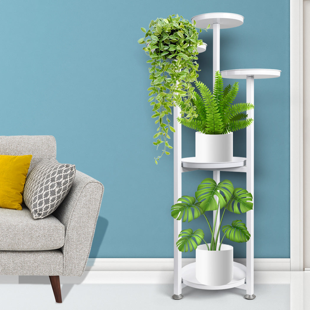 Levede Plant Stand Outdoor Indoor Flower White Large-1942352903205425159