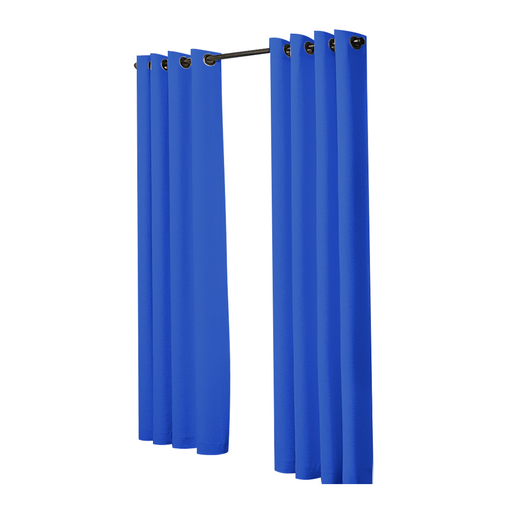2x Blockout Curtains Panels 3 Layers Blue CD1003-140X230-BK-1942353379166654465