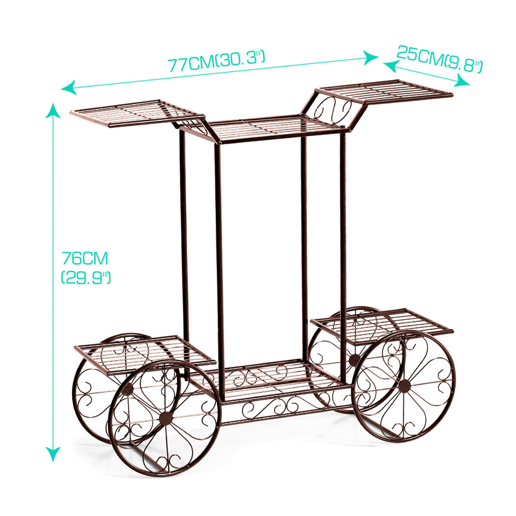 Levede Plant Stand Outdoor Indoor Metal Bronze-1942353791324131330