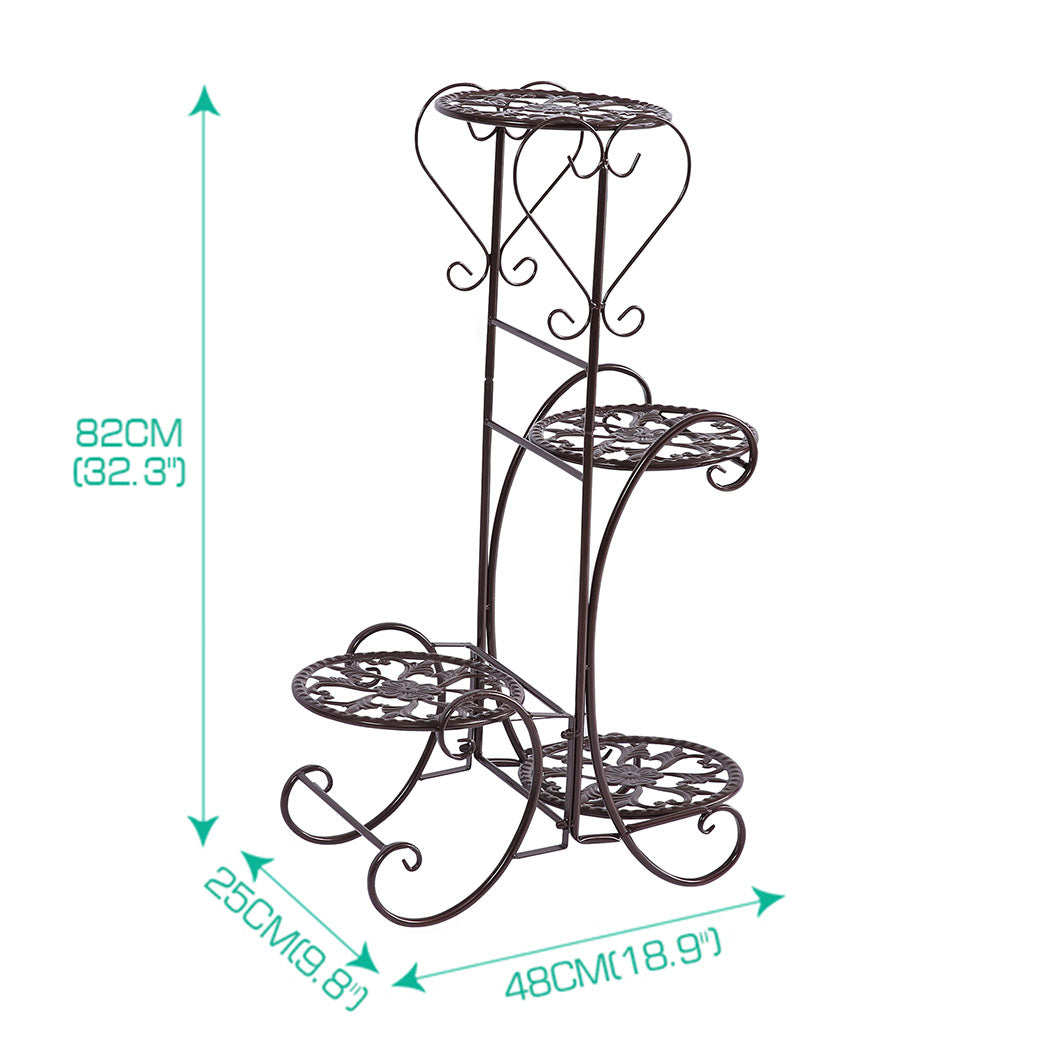 Levede Plant Stand Outdoor Indoor Metal Bronze-1942353792288821250