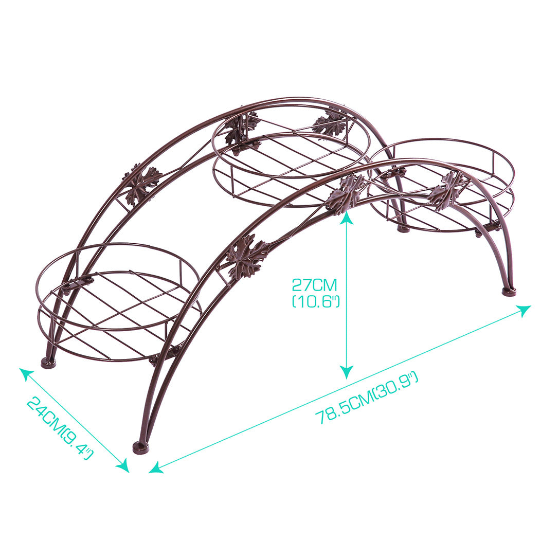 Levede Plant Stand Outdoor Indoor Metal Bronze-1942353790229417986