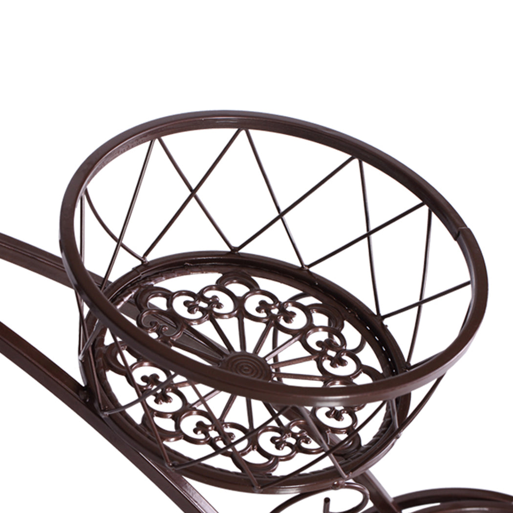Levede Plant Stand Outdoor Indoor Metal Bronze-1942353791672258564