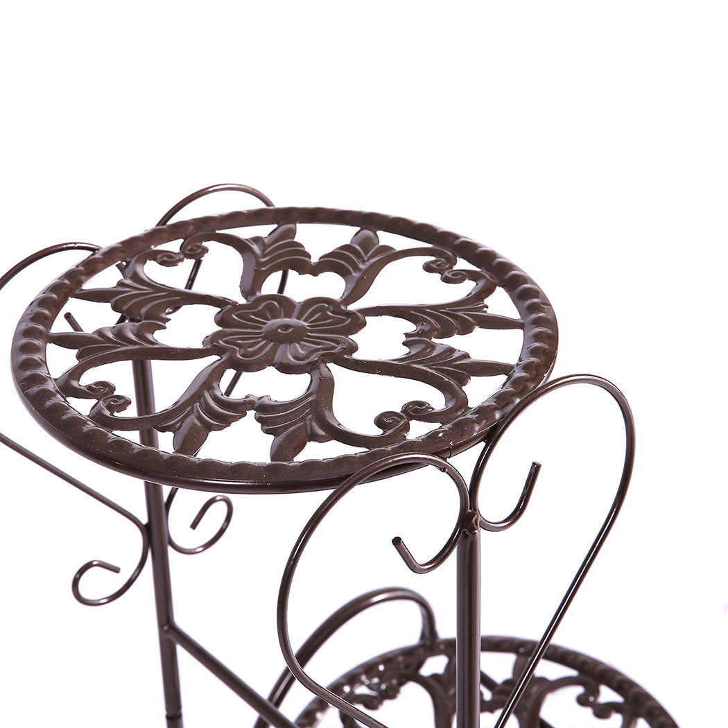 Levede Plant Stand Outdoor Indoor Metal Bronze-1942353792288821252