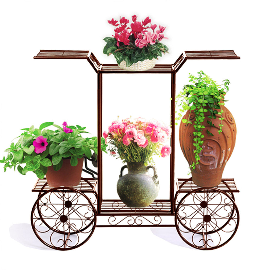 Levede Plant Stand Outdoor Indoor Metal Bronze-1942353791324131333