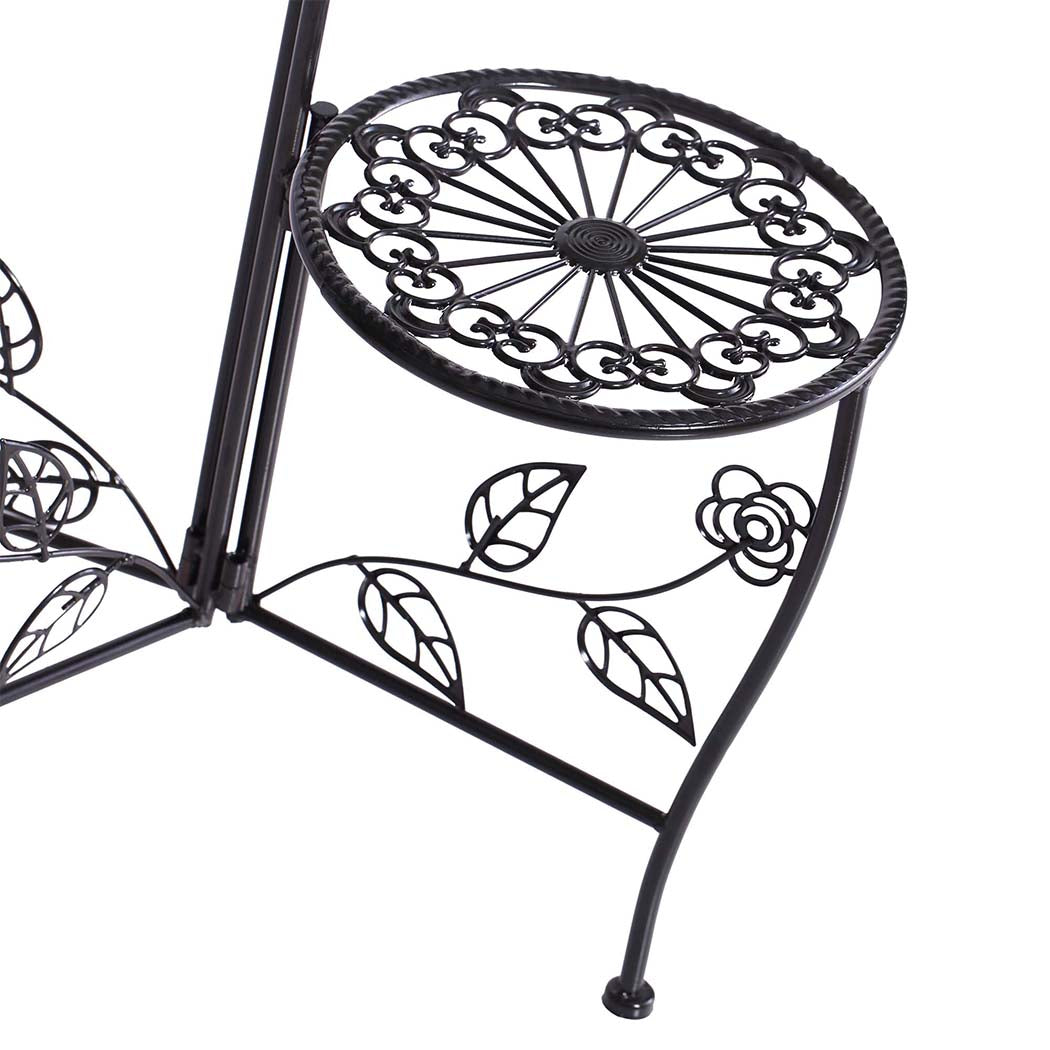 Plant Stand Outdoor Indoor Flower Pots Black-1942353738907914245