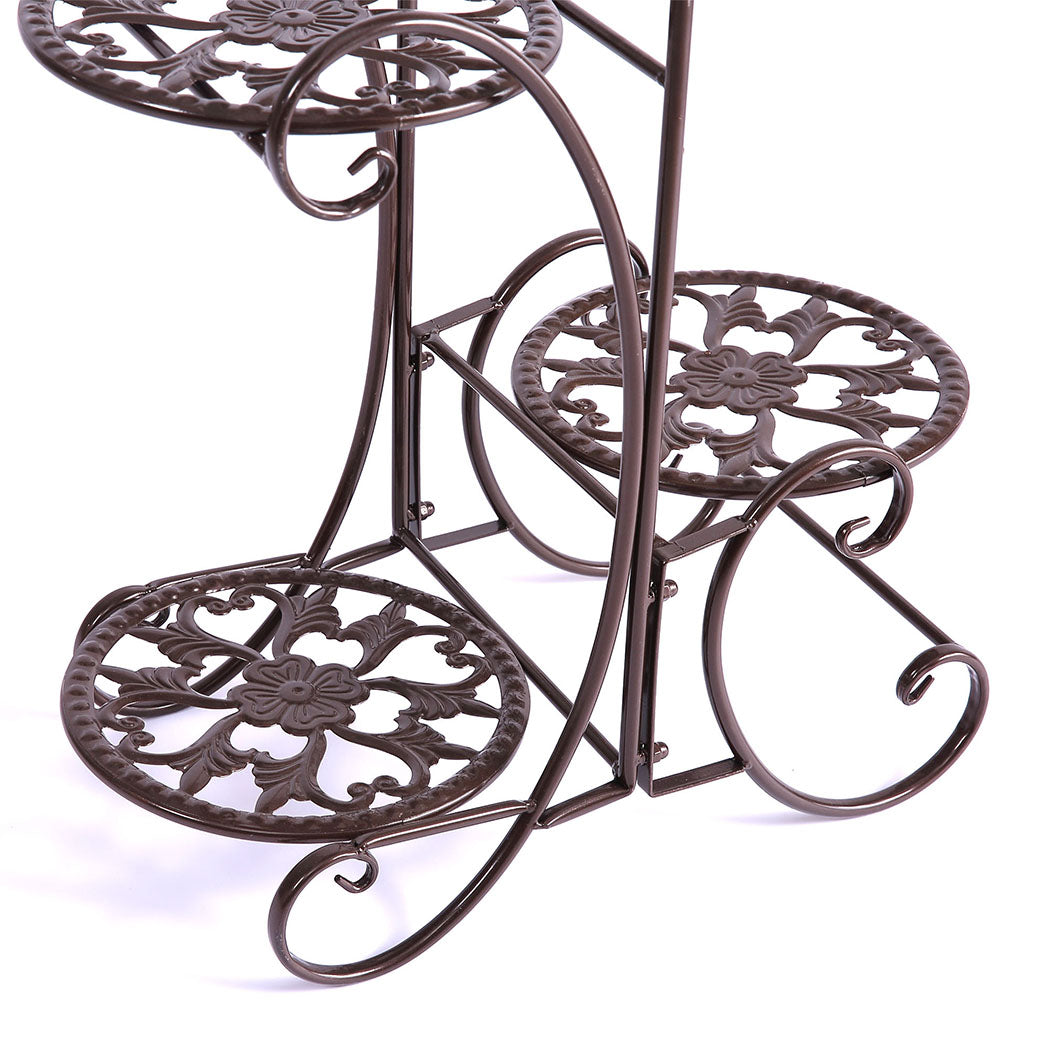 Levede Plant Stand Outdoor Indoor Metal Bronze-1942353792288821254