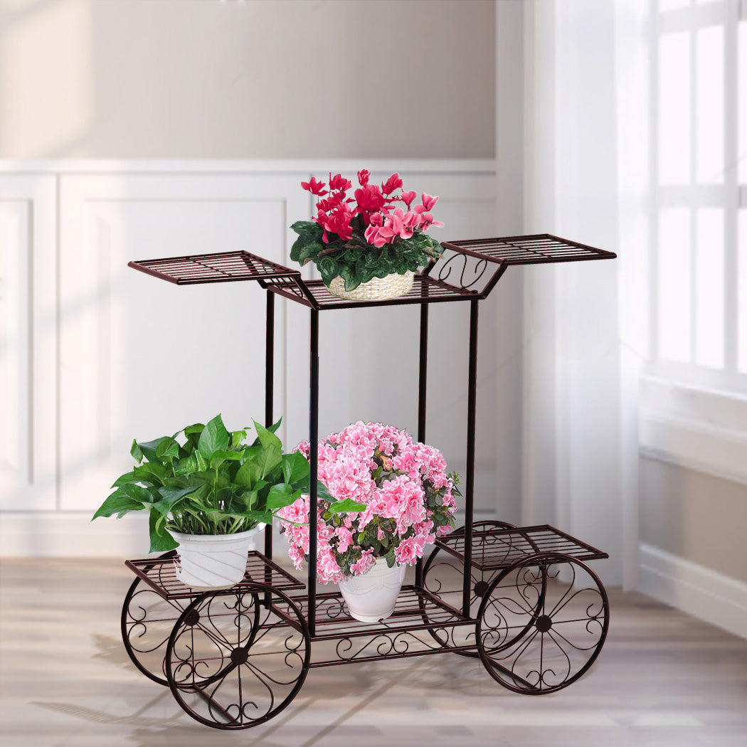 Levede Plant Stand Outdoor Indoor Metal Bronze-1942353791324131335