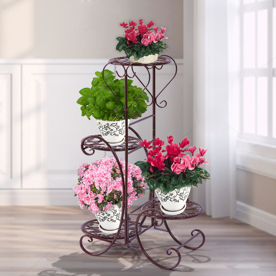 Levede Plant Stand Outdoor Indoor Metal Bronze-1942353792288821255