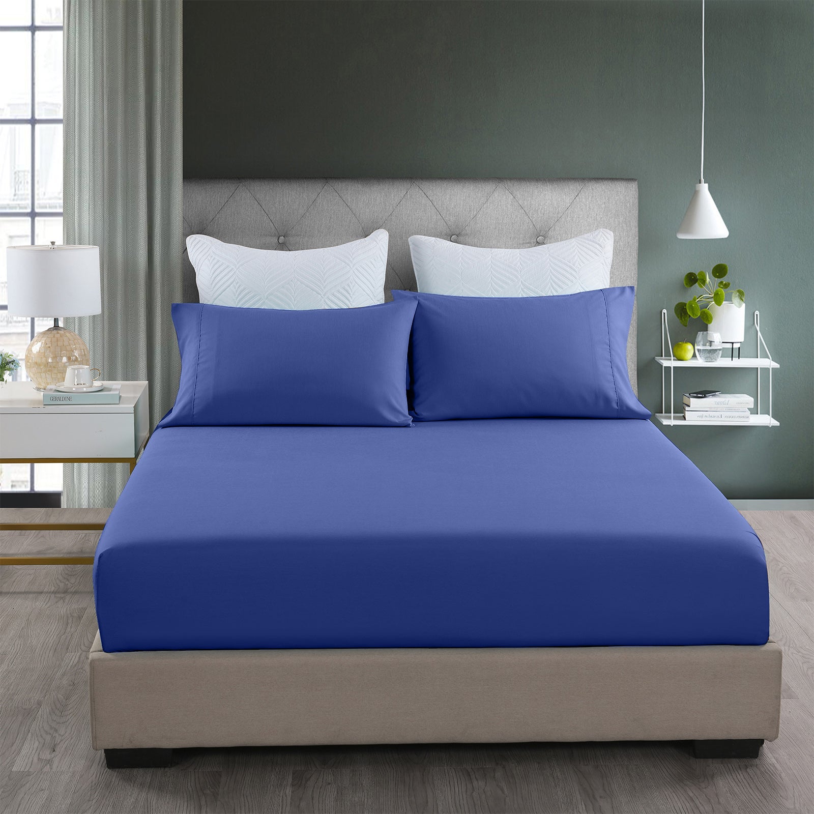 Royal Comfort Bamboo Cooling 2000TC 3-Piece Combo Set - Queen-Royal Blue-1927503900362018817