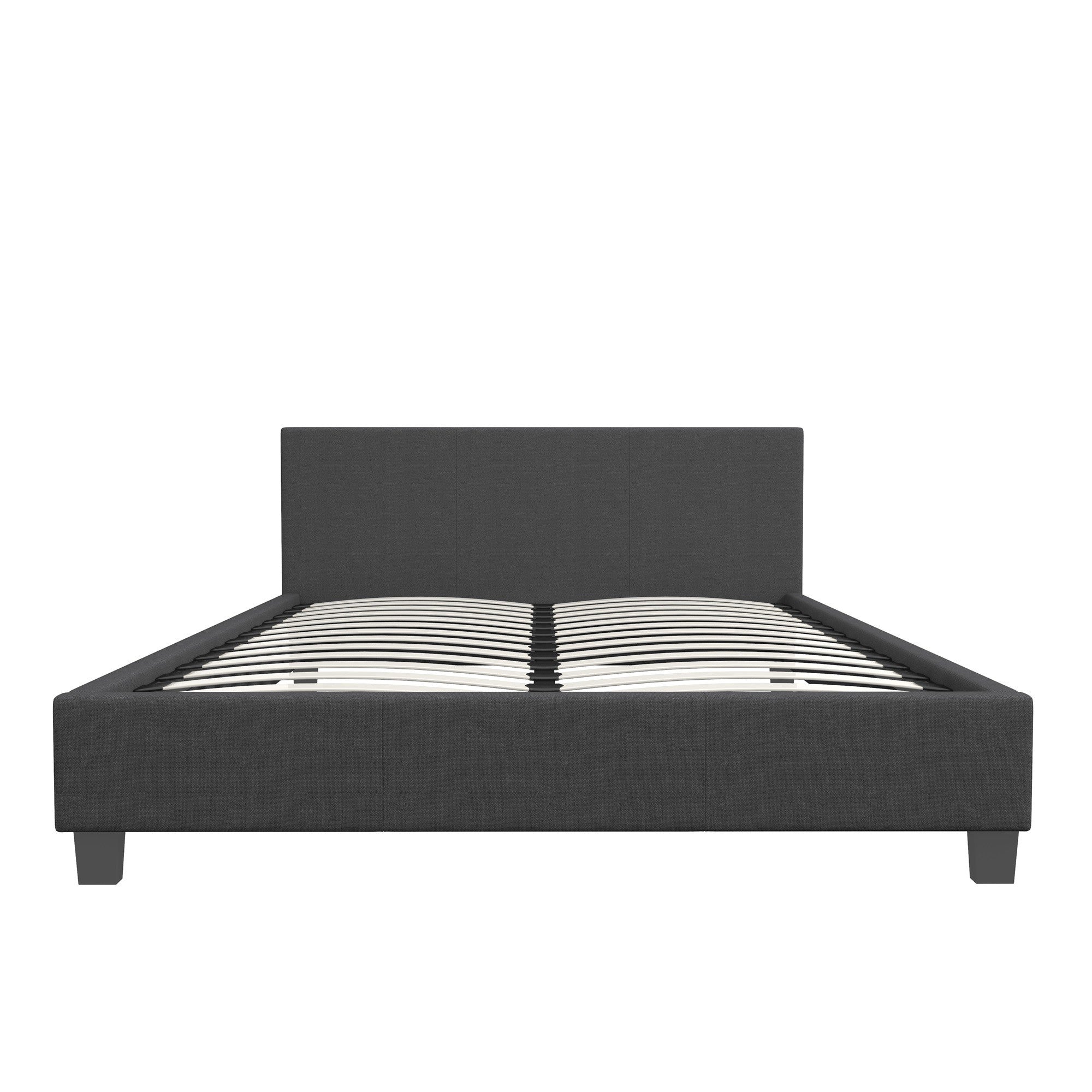 Milano Sienna Luxury Bed with Headboard (Model 2) - Charcoal No.35 - King Single-1940198431519805445