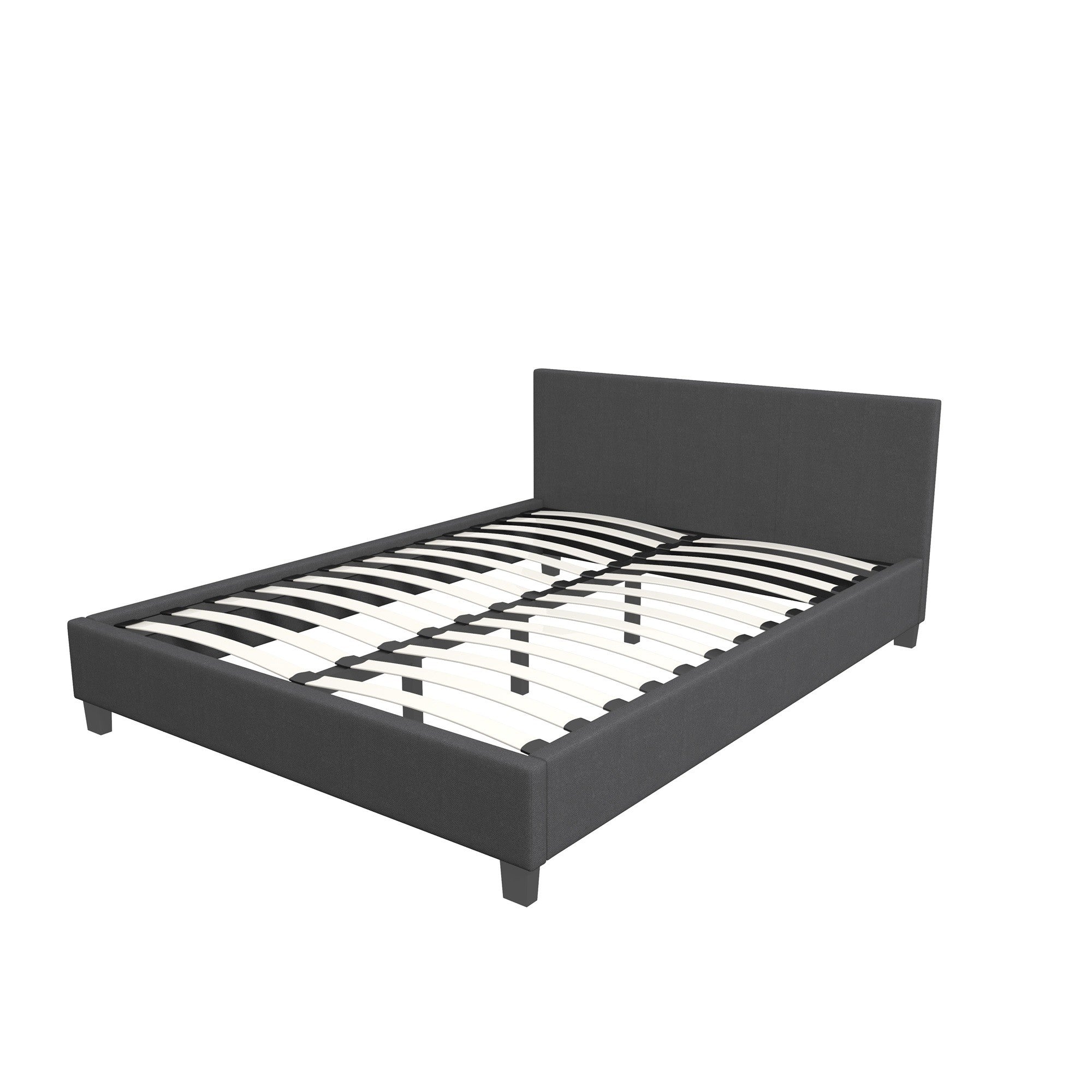 Milano Sienna Luxury Bed with Headboard (Model 2) - Charcoal No.35 - King Single-1940198431519805446