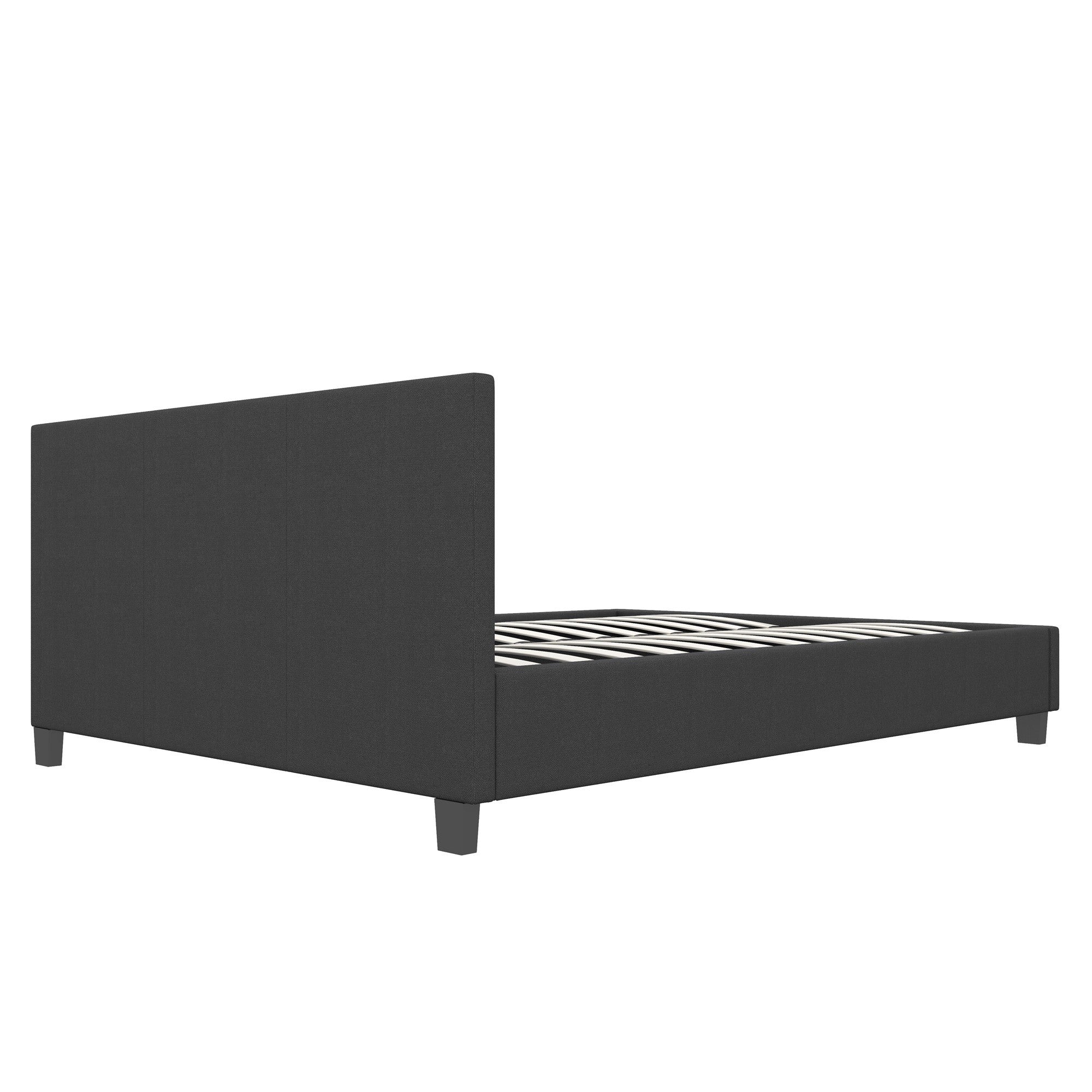 Milano Sienna Luxury Bed with Headboard (Model 2) - Charcoal No.35 - King Single-1940198431519805447