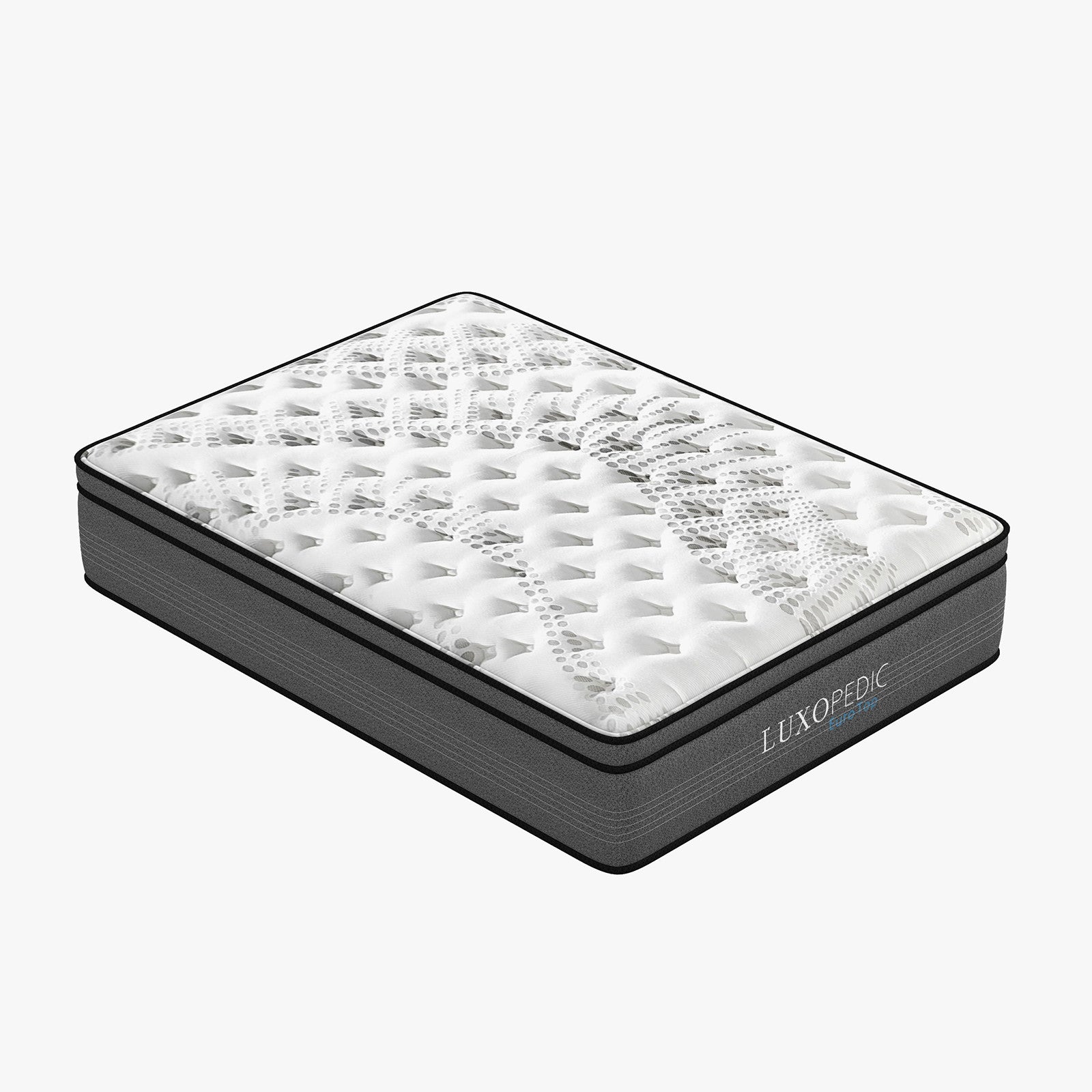 Luxopedic Pocket Spring Mattress 5 Zone 32CM Euro Top Memory Foam Medium Firm-1940198439954550789