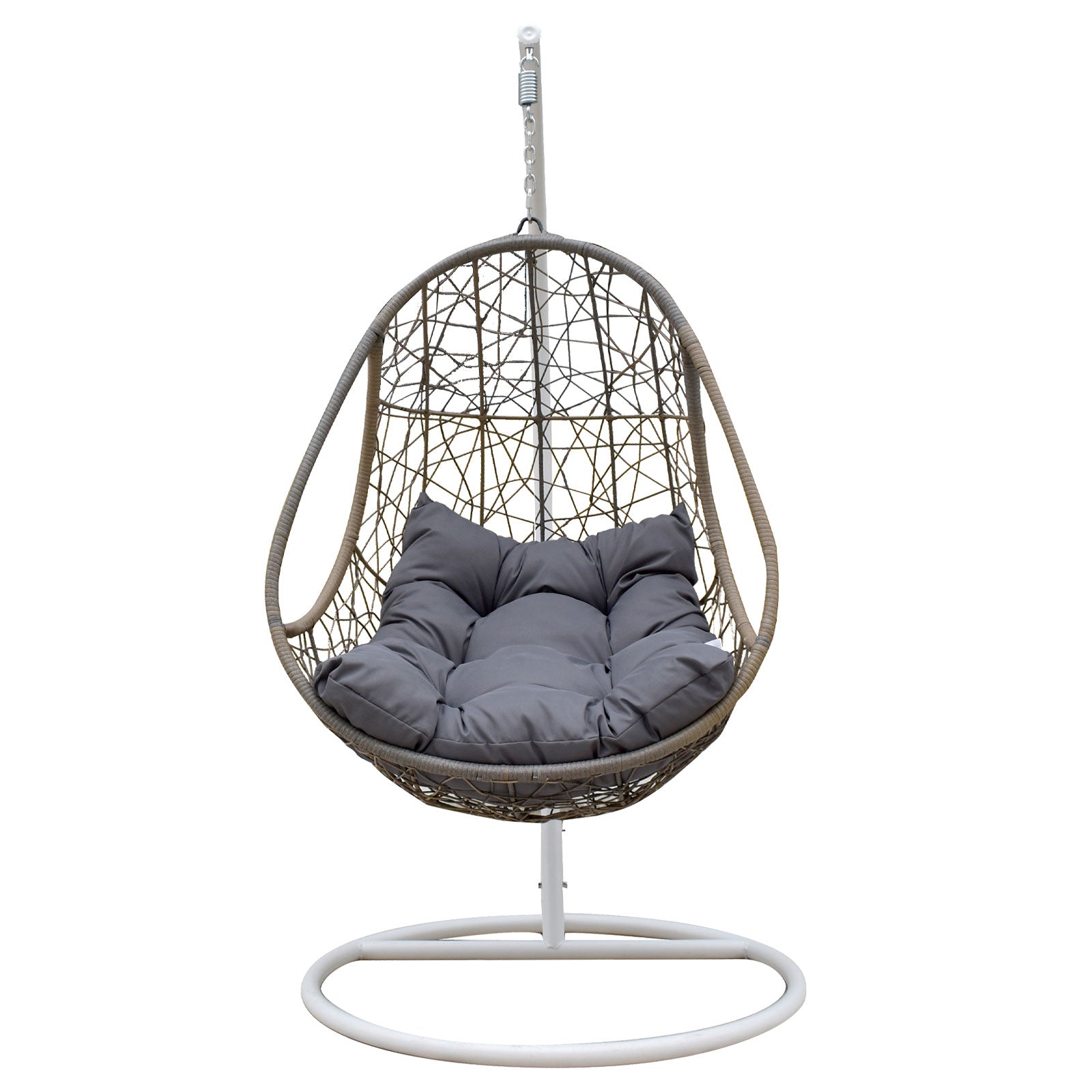 Arcadia Furniture Rocking Egg Chair - Oatmeal and Grey-1940198445361008643
