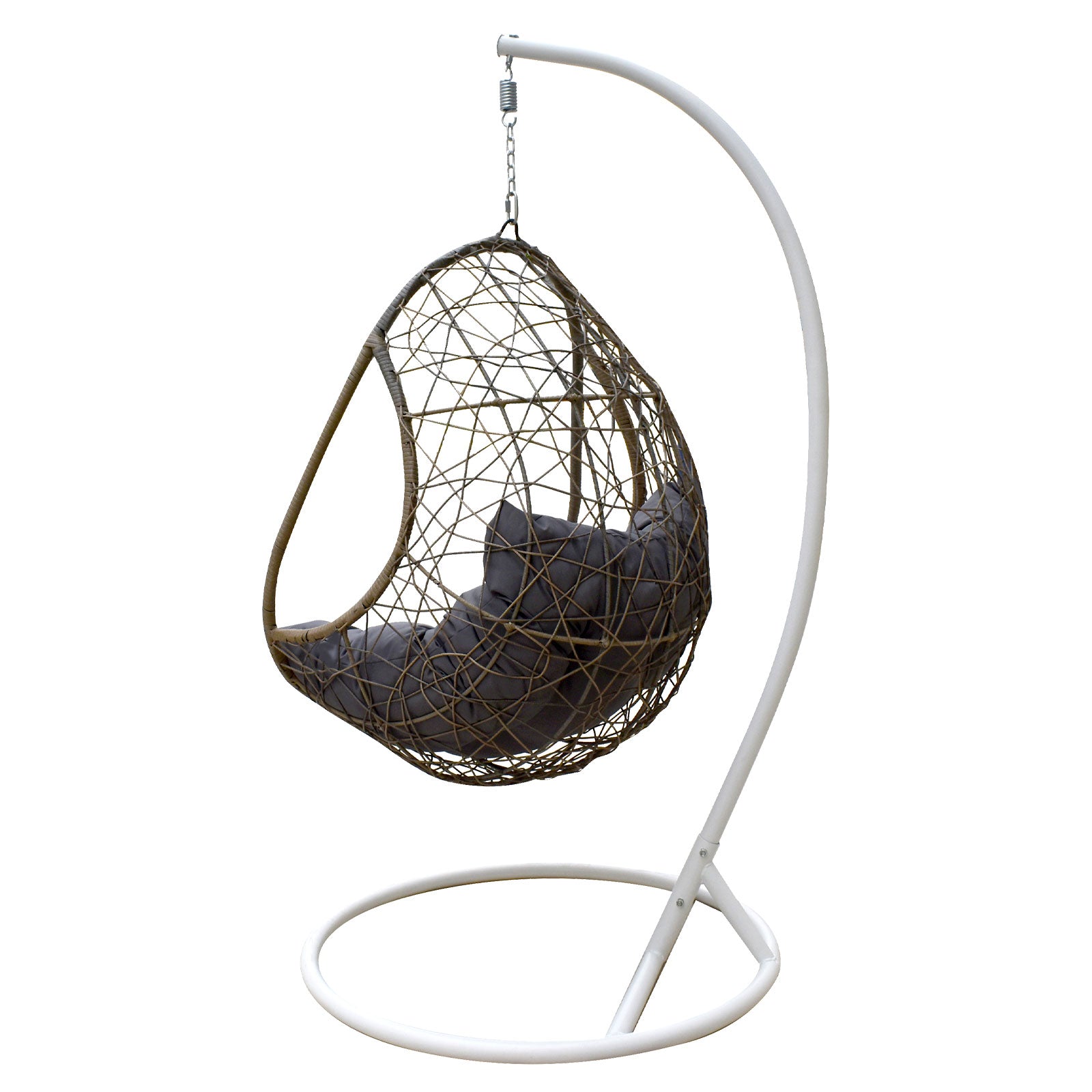 Arcadia Furniture Rocking Egg Chair - Oatmeal and Grey-1940198445361008644