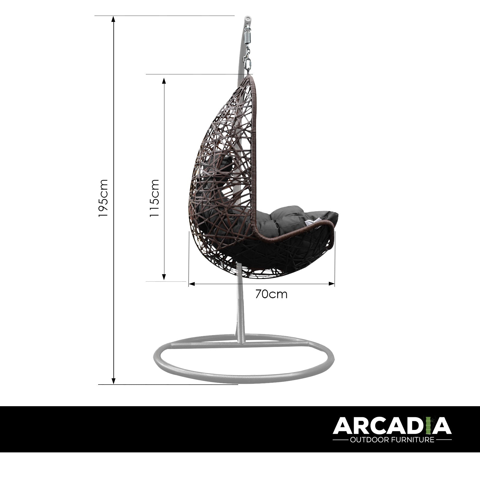 Arcadia Furniture Egg Chair - Oatmeal and Grey-1927503928019259397