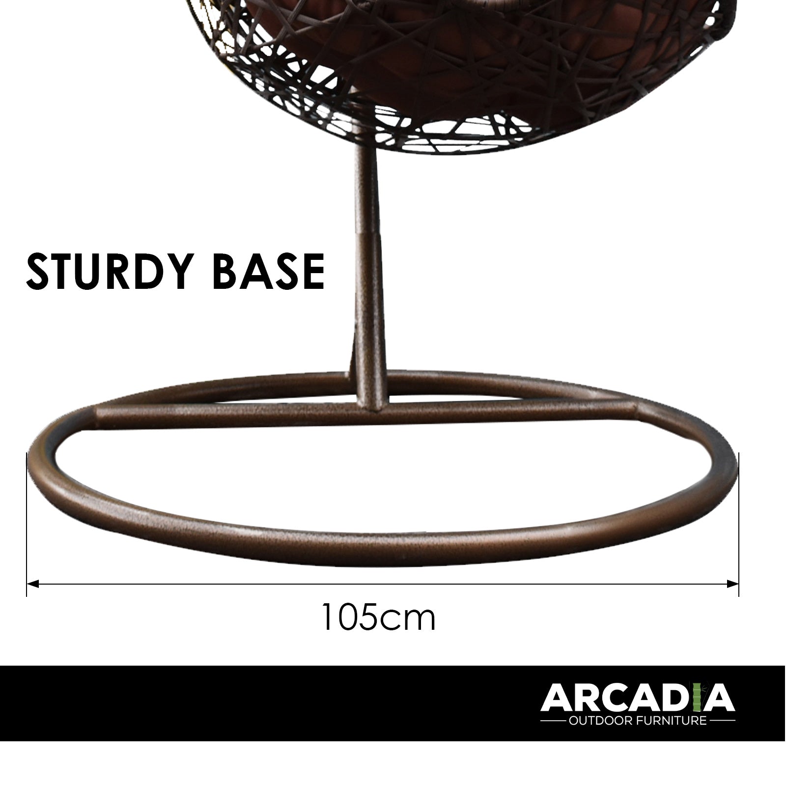Arcadia Furniture Egg Chair - Brown and Coffee-1927503928266723333