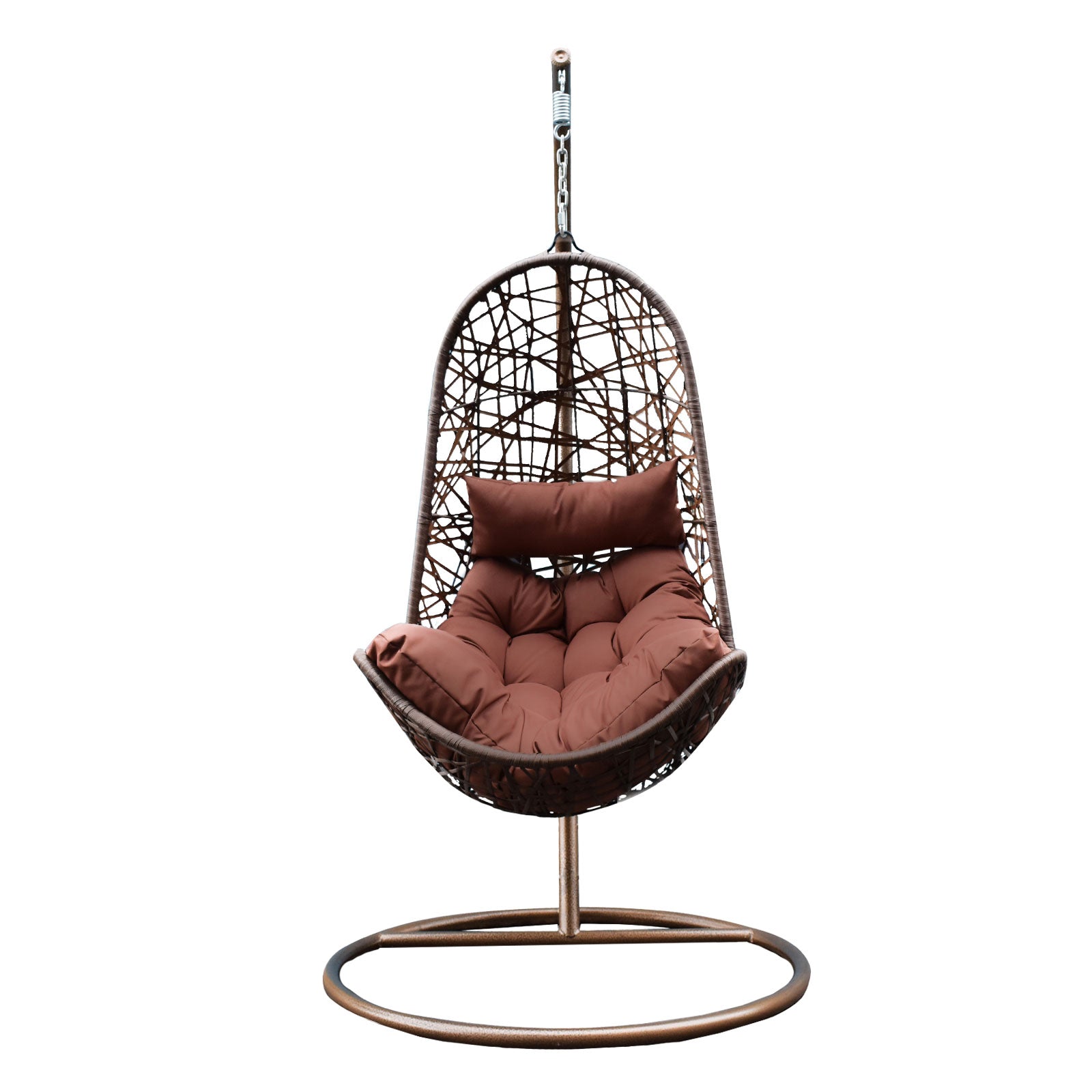 Arcadia Furniture Egg Chair - Brown and Coffee-1927503928266723334