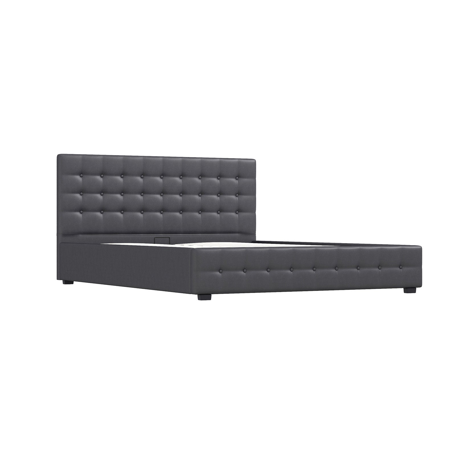 Milano Decor Eden Gas Lift Bed - Dark Grey - King-1940198447110033412