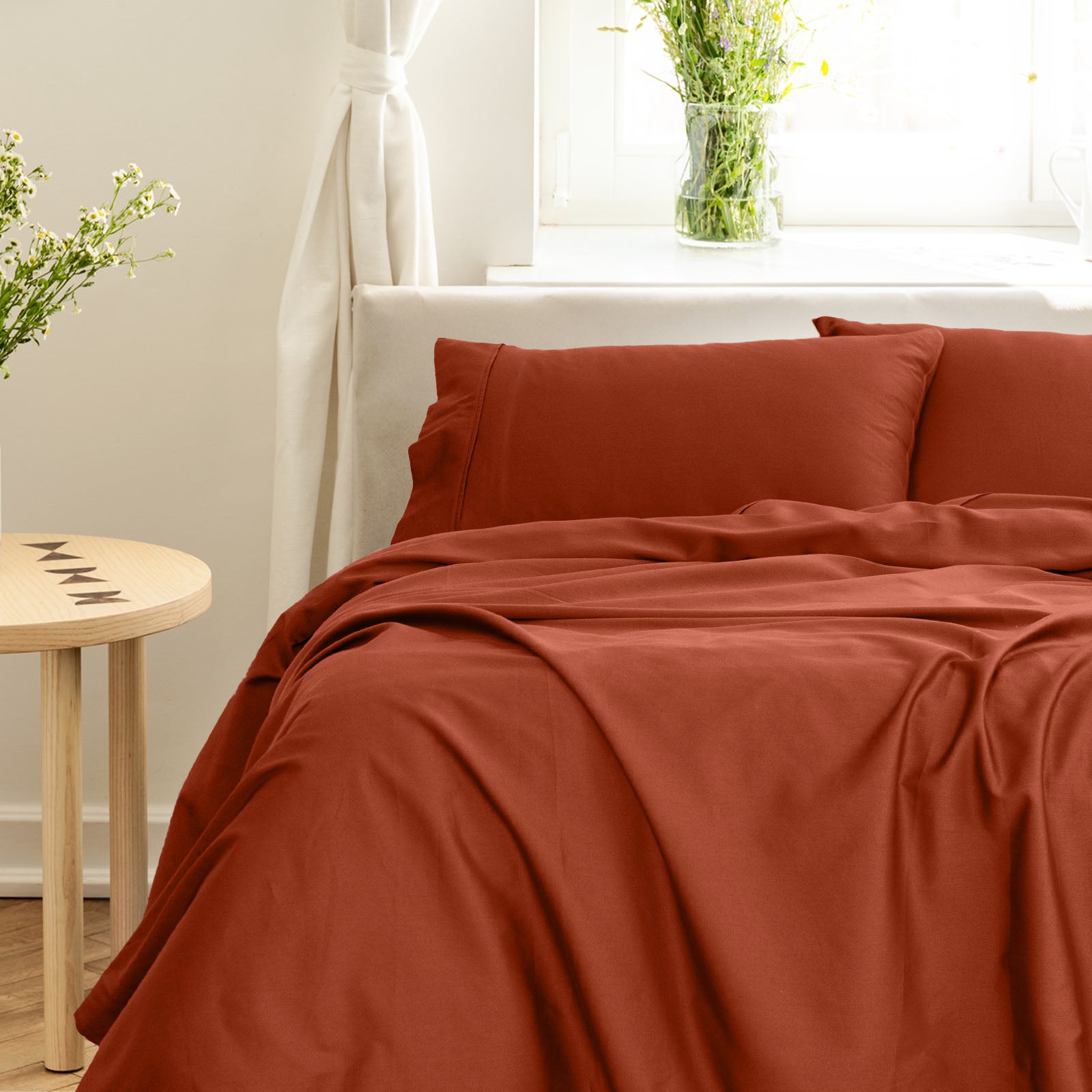 Royal Comfort - Balmain 1000TC Bamboo cotton Sheet Sets (Queen) - Cinnamon-1927503901674835968