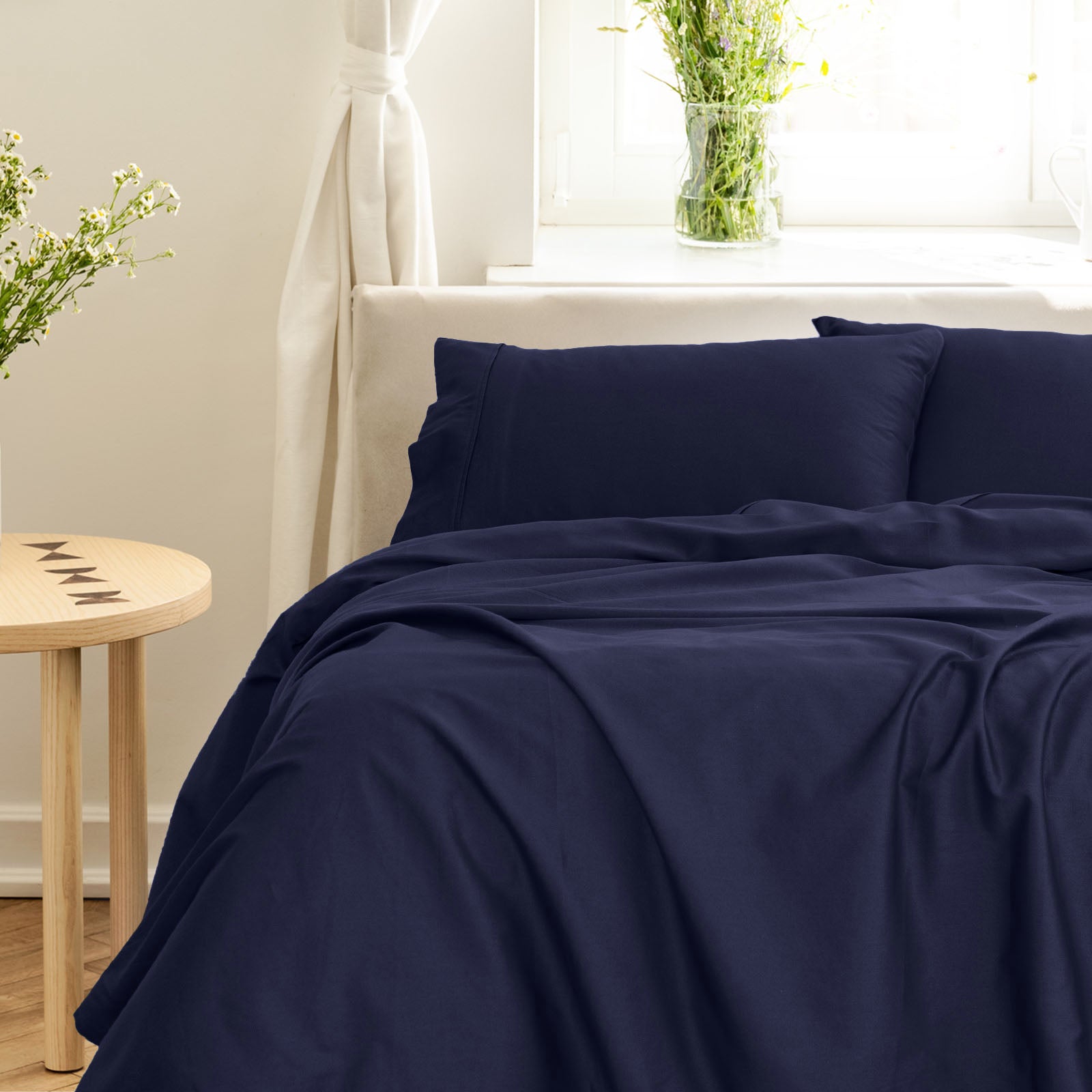 Royal Comfort - Balmain 1000TC Bamboo cotton Sheet Sets (Queen) - Royal Blue-1927503902006185984