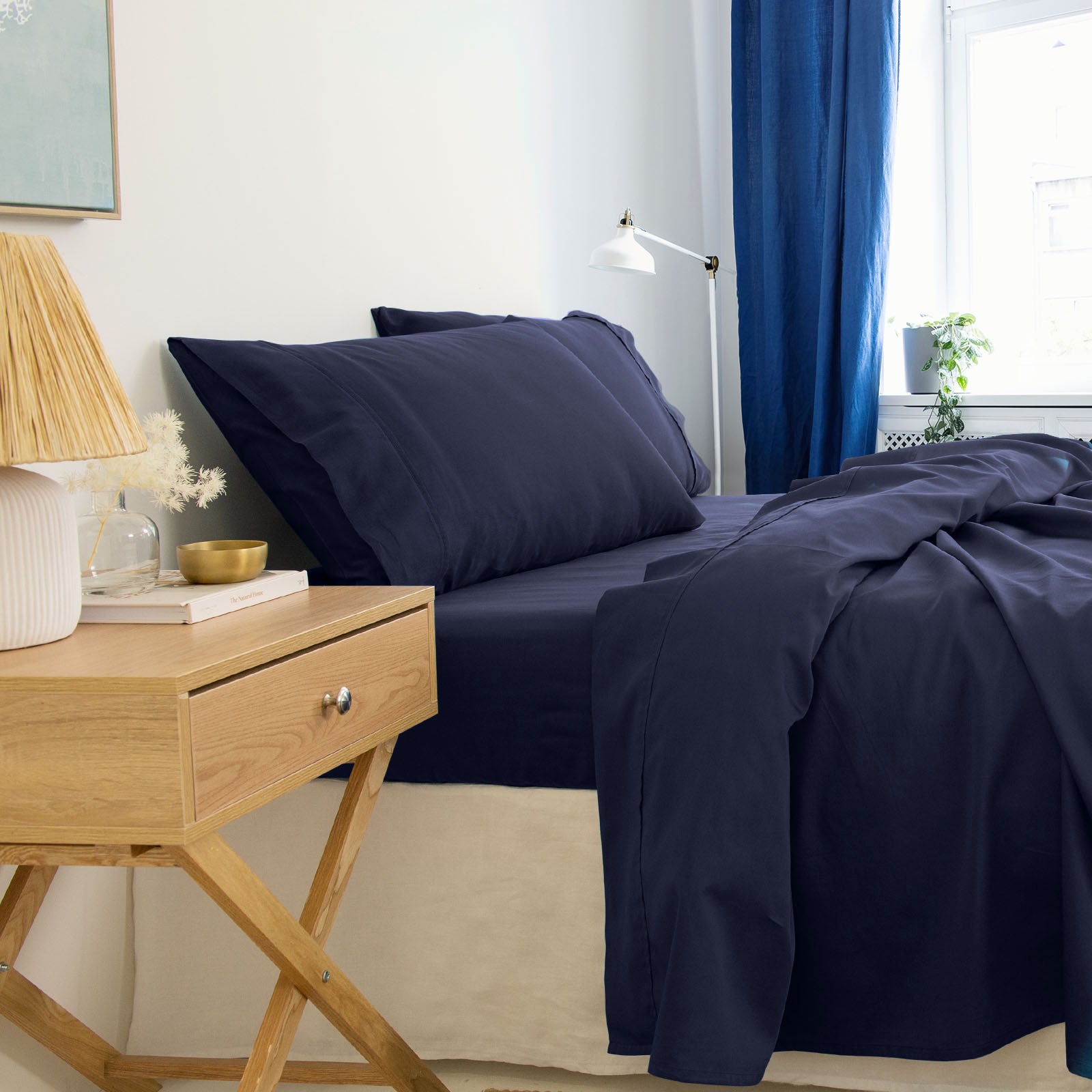 Royal Comfort - Balmain 1000TC Bamboo cotton Sheet Sets (Queen) - Royal Blue-1927503902006185986