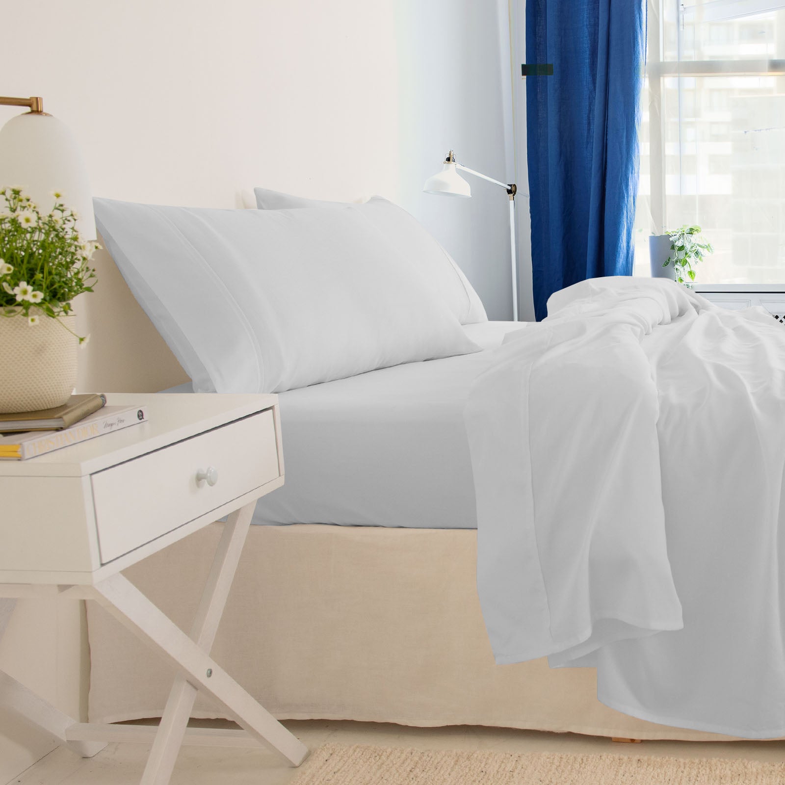 Royal Comfort - Balmain 1000TC Bamboo cotton Sheet Sets (Queen) - Cool Grey-1927503902257844226