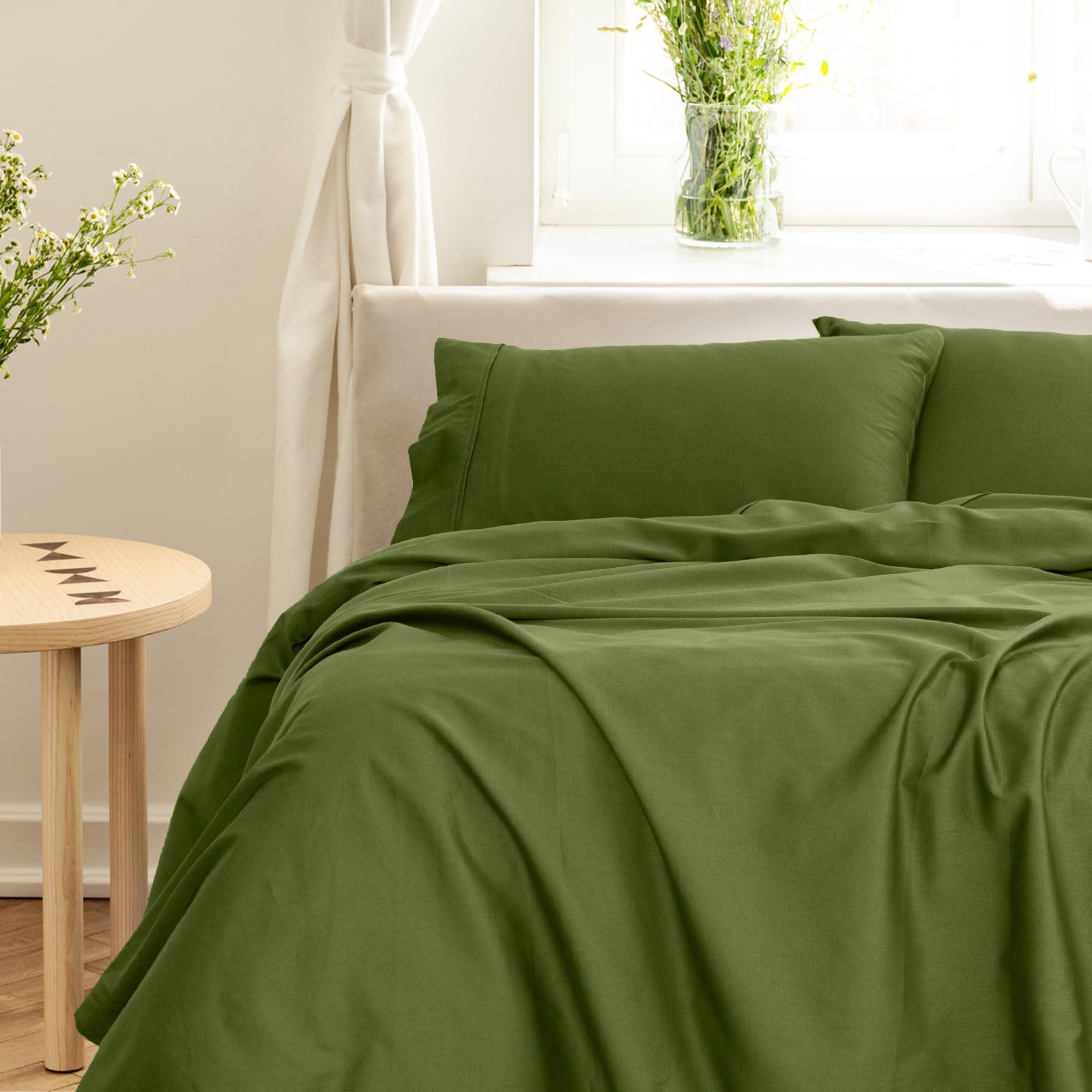 Royal Comfort - Balmain 1000TC Bamboo cotton Sheet Sets (King) - Olive-1927503902803103744