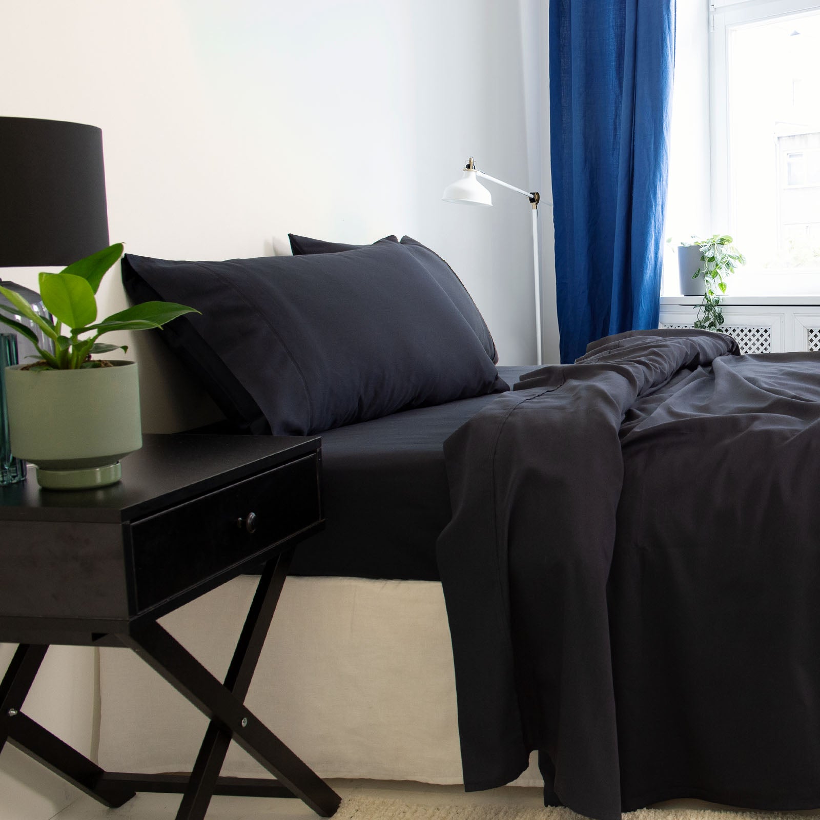 Royal Comfort - Balmain 1000TC Bamboo cotton Sheet Sets (King) - Charcoal-1927503903285448706