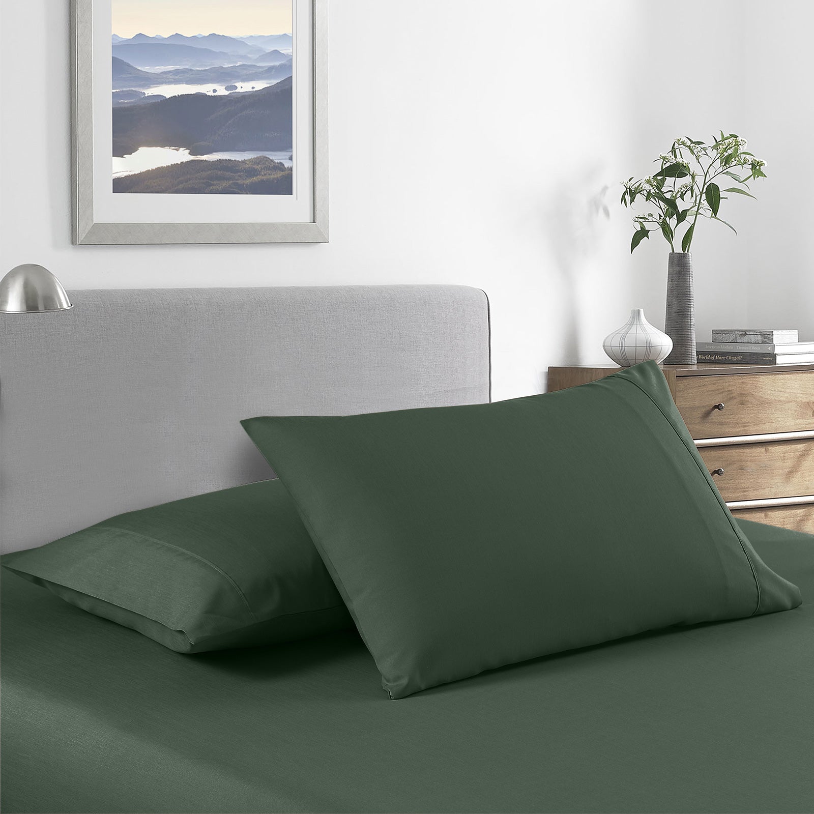 Royal Comfort Bamboo Cooling 2000TC Sheet Set Queen - Olive-1927503903608410113