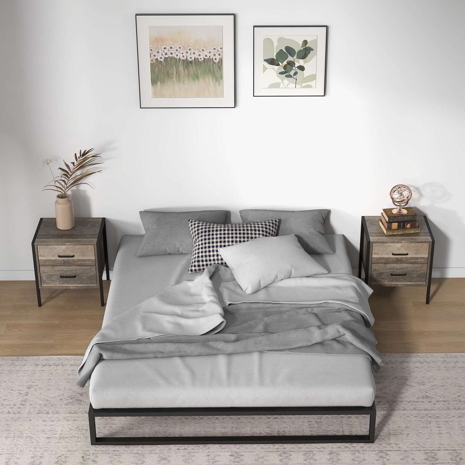 Florence Metal bed base - Queen-1927503923497799682