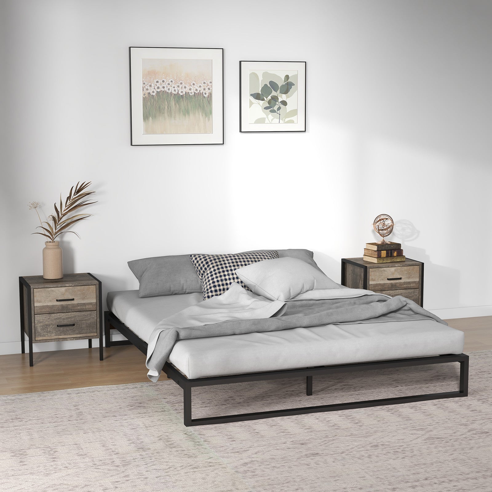Florence Metal bed base - Queen-1927503923497799685