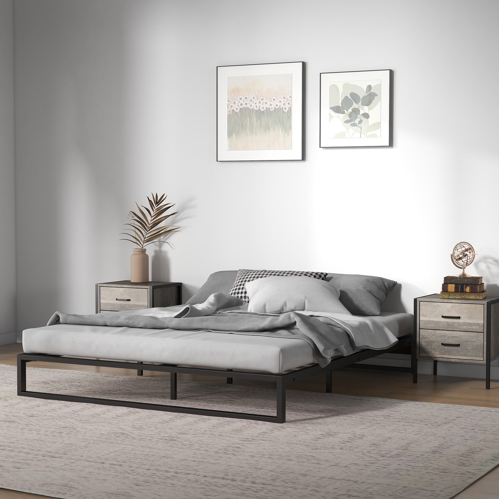 Florence Metal bed base - King-1927503923648794625