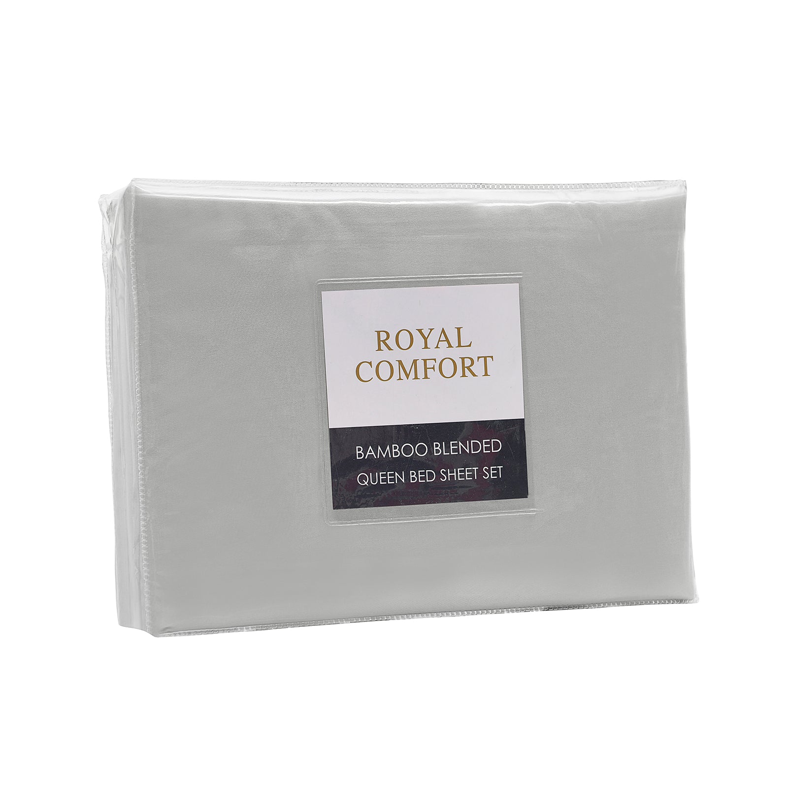 Royal Comfort Blended Bamboo Sheet Set Light Grey - Queen-1943465031224135683