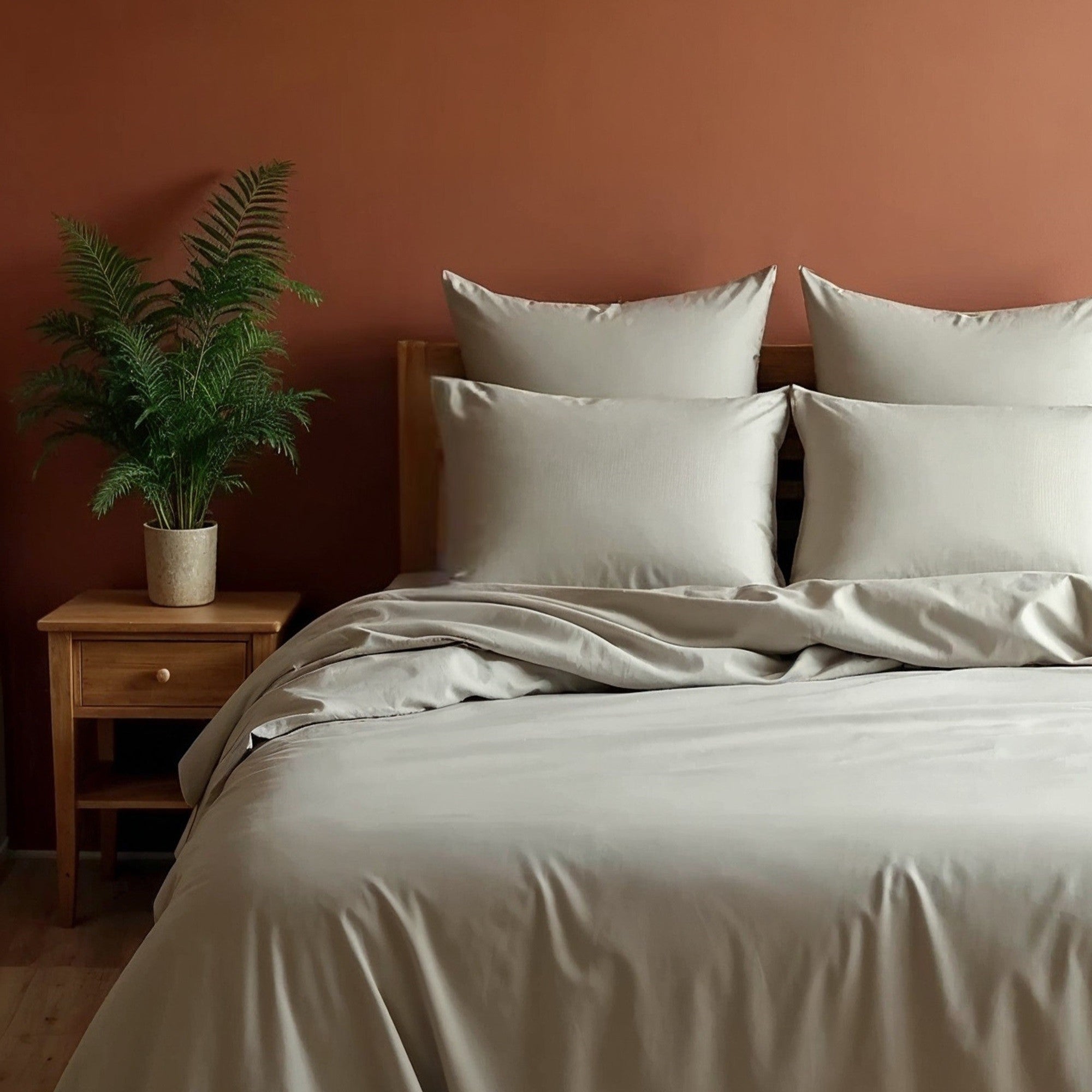 Royal Comfort Blended Bamboo Sheet Oatmeal - Queen-1927503907655913473