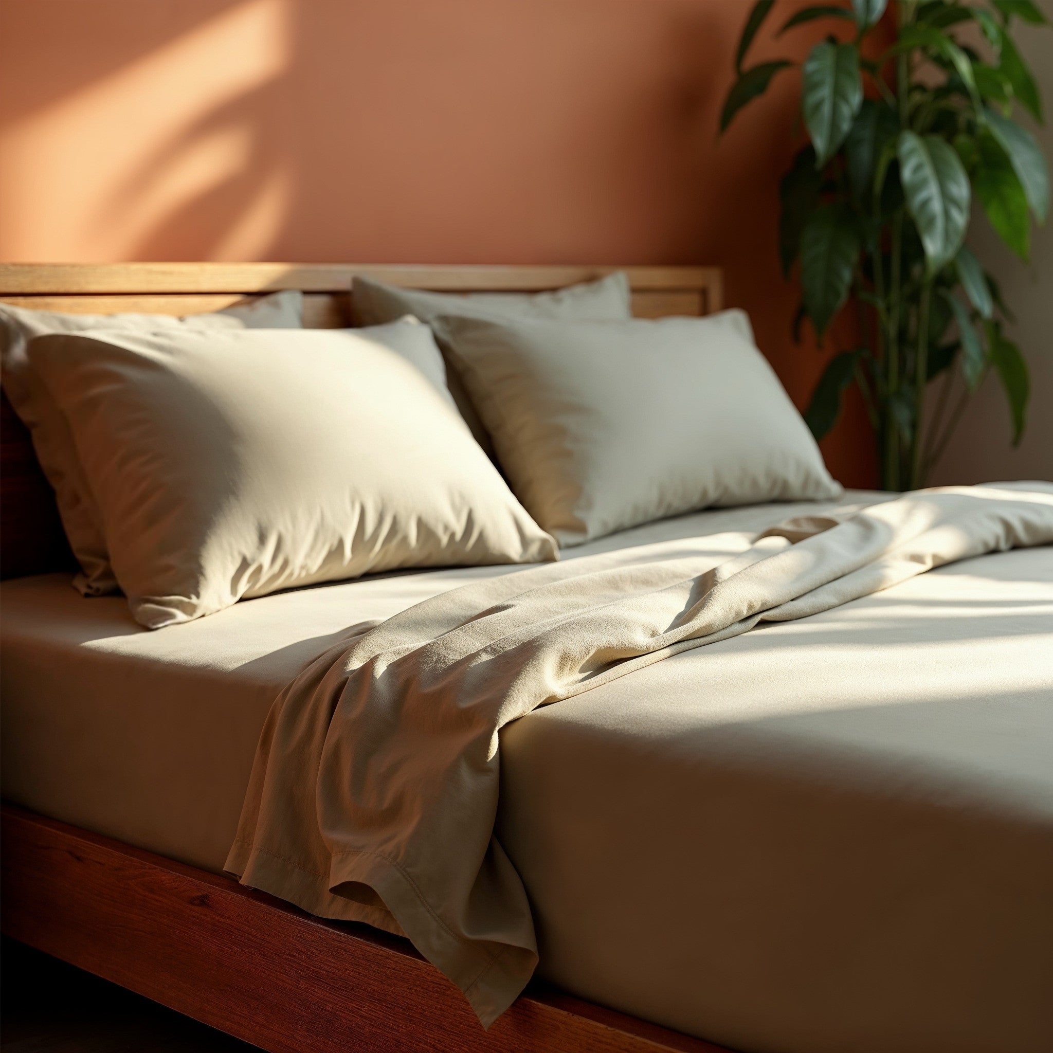 Royal Comfort Blended Bamboo Sheet Oatmeal - Queen-1927503907655913474