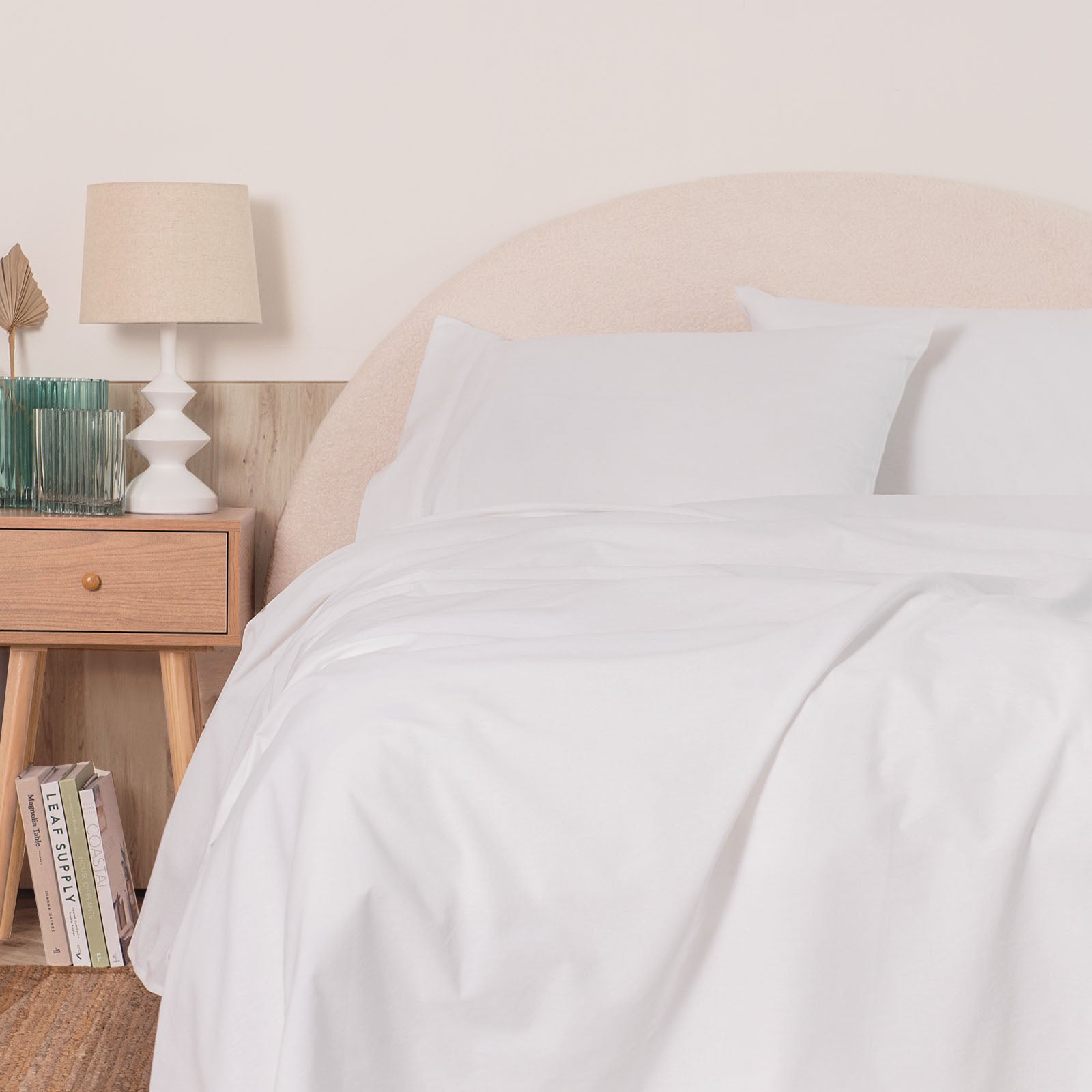 Royal Comfort Vintage Washed 100 % Cotton Sheet Set Single - White-1927503910860361729