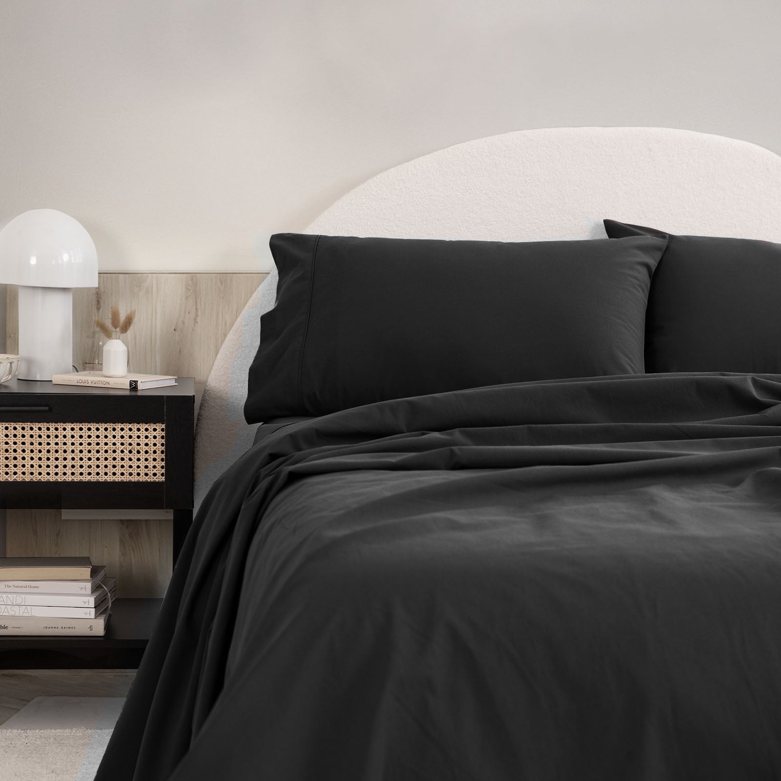 Royal Comfort Vintage Washed 100 % Cotton Sheet Set Single - Charcoal-1927503911158157313