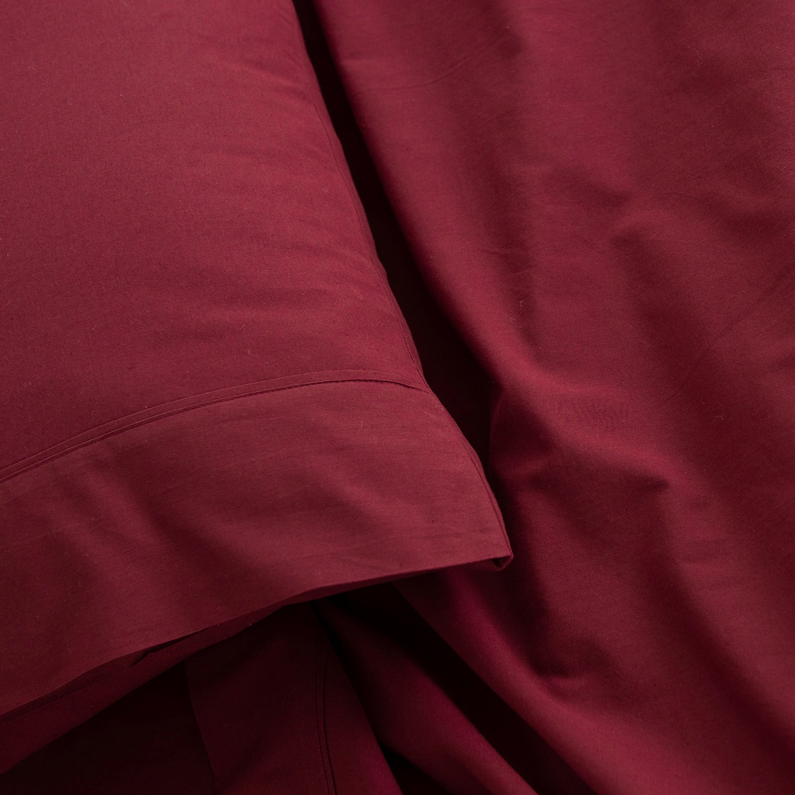 Royal Comfort Vintage Washed 100 % Cotton Sheet Set Double - Mulled Wine-1927503912248676355