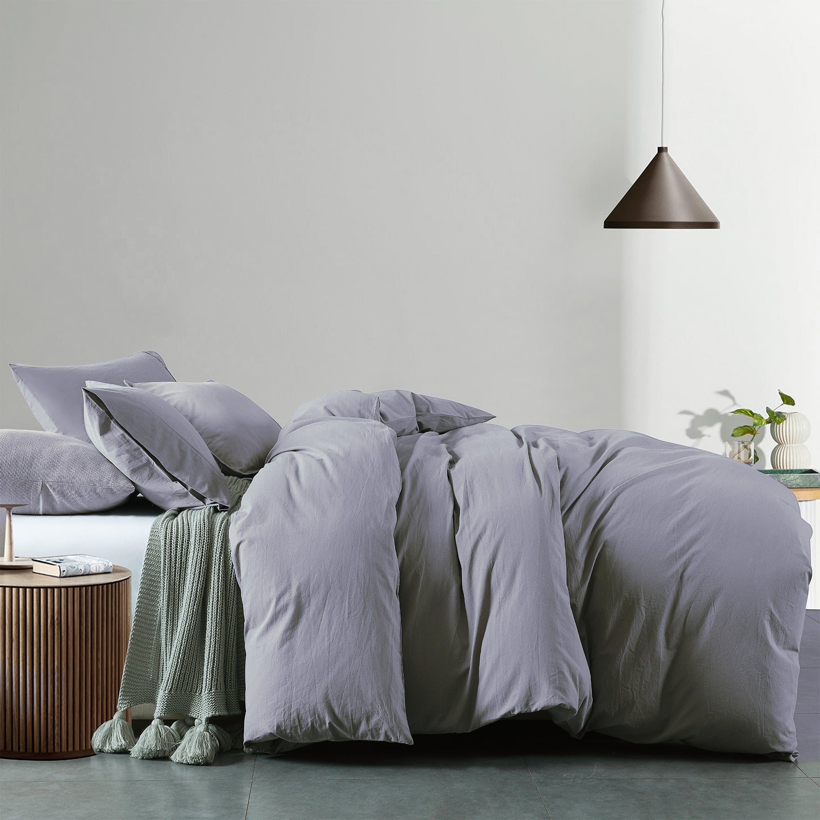 Royal Comfort Vintage Washed 100% Cotton Quilt Cover Set Bedding Ultra Soft-1927503929835393025
